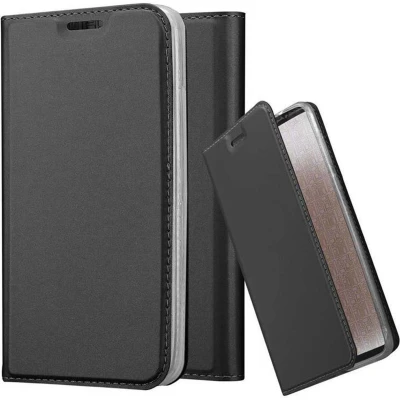 Afbeelding van Cadorabo Hoesje geschikt voor LG G2 MINI in CLASSY ZWART Beschermhoes met magnetische sluiting, standfunctie en kaartvakje Book Case Cover Etui