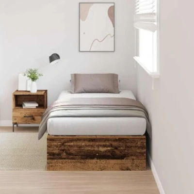 Afbeelding van vidaXL Opbergbedframe Oud Hout 80x200 cm