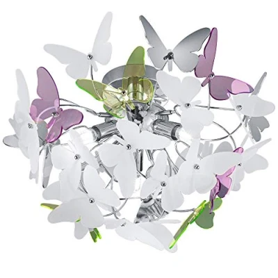 Afbeelding van REALITY BUTTERFLY Plafondlamp Chroom excl. 3x G9 28W