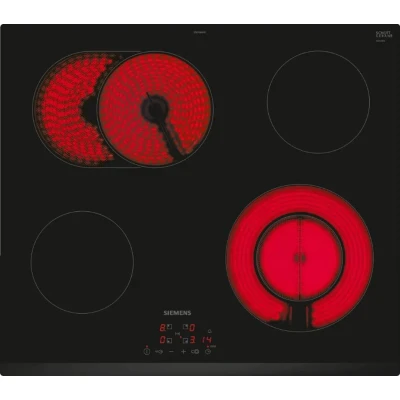Afbeelding van Siemens Kookplaat Iq300 Vitrokeramisch 60 Cm, 4 Zones (1 Variabele En 1 Uitbreidbare Zone), Timer, Easytouch