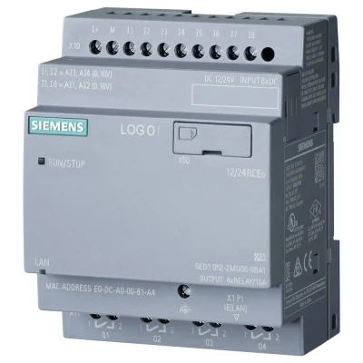 Afbeelding van Siemens 6ED1052 2MD08 0BA2 PLC aansturingsmodule 12 V/DC, 24 V/DC