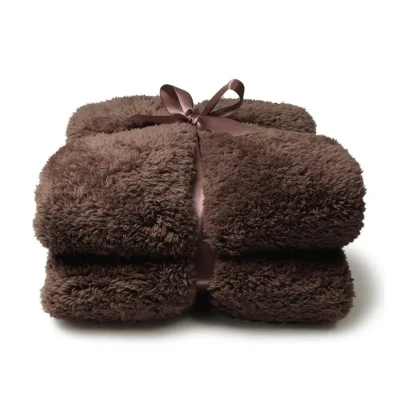 Afbeelding van Unique Living Teddy plaid 150x200cm taupe