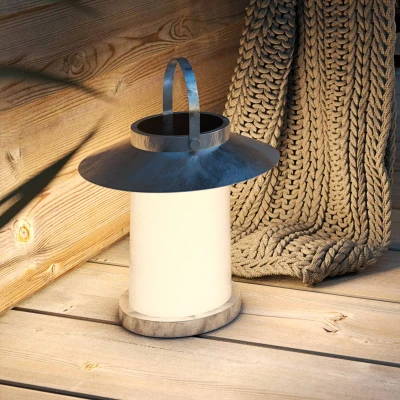 Afbeelding van Lamp op zonne energie Temple To Go, zink, hoogte 30 cm