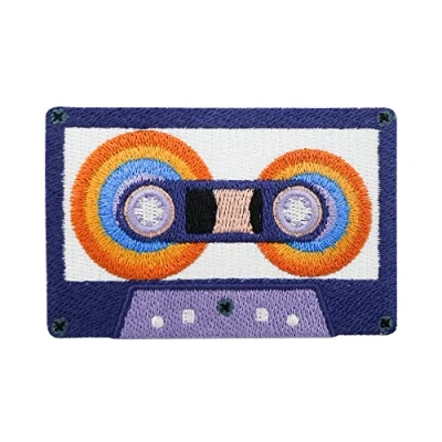 Afbeelding van Finally Home Patch om op te strijken Paarse Cassette Retro Vintage Patches, Old School Strijkpatch Rockmuziek Patches