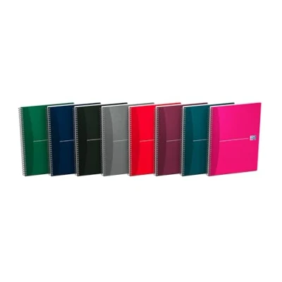 Afbeelding van OXFORD Office Essentials notitieboeken, A4, gelinieerd, 7 mm, 100 pagina&#039;s, omslag, verschillende kleuren, 10 stuks