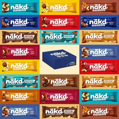 Afbeelding van Nakd Bars Frucht en Nussriegel Gezonde Snacks voor volwassenen kinderen. Fruitbars Essen. Veganistisch, Milchfree, Weizenfreie, Glutenvrij Riegel. (24 repen)