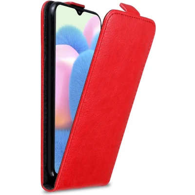 Afbeelding van Cadorabo Hoesje geschikt voor Samsung Galaxy A50 4G / A50s A30s in APPEL ROOD Beschermhoes flip design Case Cover met magnetische sluiting