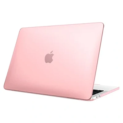 Afbeelding van FINTIE Beschermhoes compatibel met MacBook Pro 13 inch 2022 2016 (M2 &amp; M1 A2338 / A2289 A2251 A2159 A1989 A1706 A1708), harde dunne kunststof hoes, mat roze