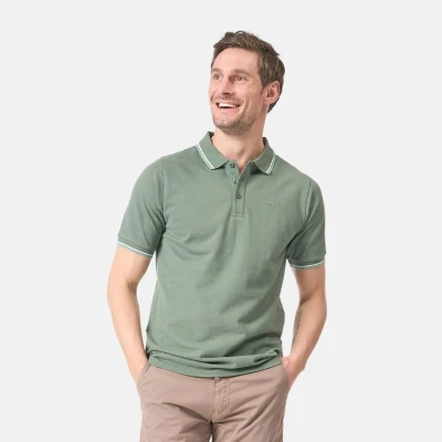 Afbeelding van Mario Russo Polo Shirt Edward heren Poloshirts Katoen XXL Mid Groen