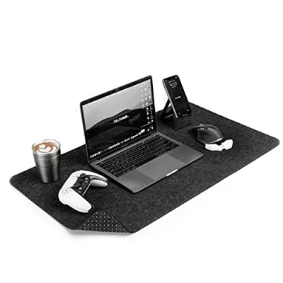 Afbeelding van DELTAHUB Minimalistisch bureau van vilt (grijs (45 x 80 cm), groot)