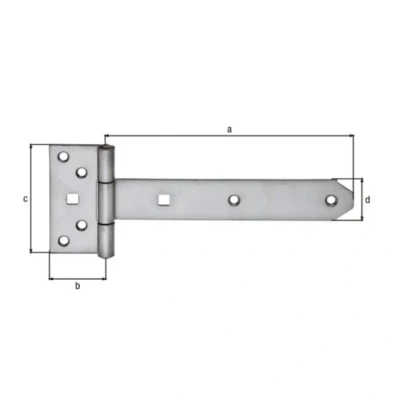 Afbeelding van GAH Alberts Beslag Staartscharnier Bandlengte 200 mm