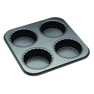 Afbeelding van MasterClass Mini quichevorm / Tartelettevorm losse bodem 4 Stuks