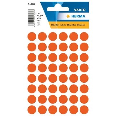 Afbeelding van Herma 1862 Etiket Rond 12mm Rood