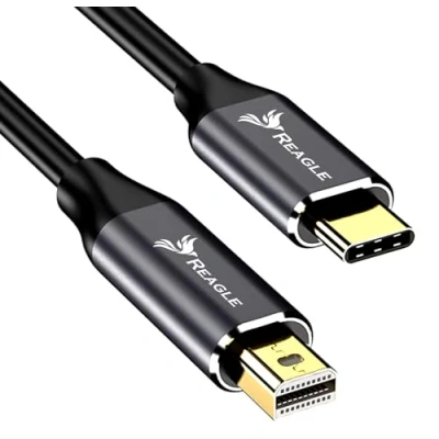 Afbeelding van Reagle Thunderbolt USB C Mini DisplayPort 4K 60Hz 10Gbps 7.1 Dolby Digital Plug and Play Bediening Vergulde Connectoren Aluminium 3M kabel