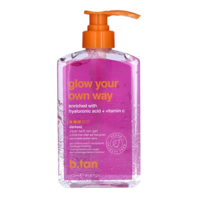 Afbeelding van B.Tan Glow Your Own Way Clear Self Tan Gel voor Vrouwen 16 oz