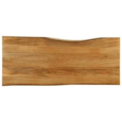 Afbeelding van Tafelblad met natuurlijke rand 140x60x2,5 cm massief mangohout