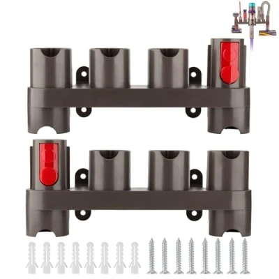 Afbeelding van RTop Accessoires houder voor Dyson V7 V8 V10 V11 SV10 SV11, accessoirehouder (10 opbergstopcontacten, 2 stuks)