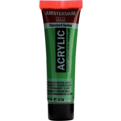 Afbeelding van Acrylverf 618 Permanentgroen Licht Amsterdam 20 ml