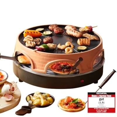 Image de Emerio 3 en 1 Combi Pizza, Raclette &amp; Grill