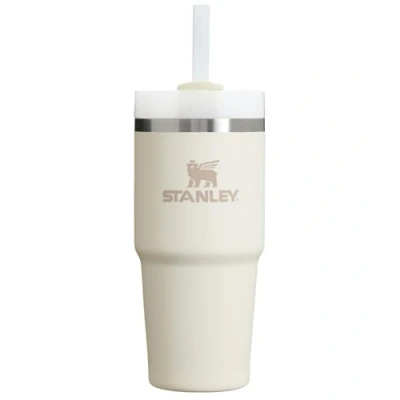 Afbeelding van STANLEY Quencher FlowState H2.0 Thermosbeker van roestvrij staal met deksel en rietje voor water, ijsthee of koffie, smoothie meer, crème 2.0, 414 ml