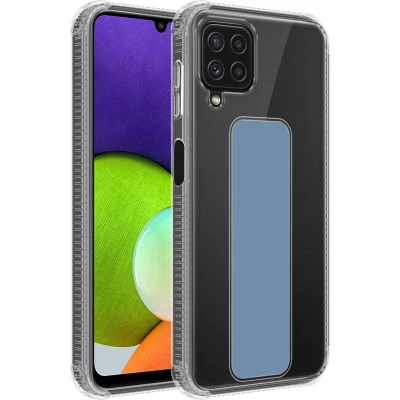 Afbeelding van Cadorabo Hoesje geschikt voor Samsung Galaxy A22 4G / M22 M32 in LICHTBLAUW Beschermhoes gemaakt van flexibel TPU silicone Cover Case met houder en standfunctie