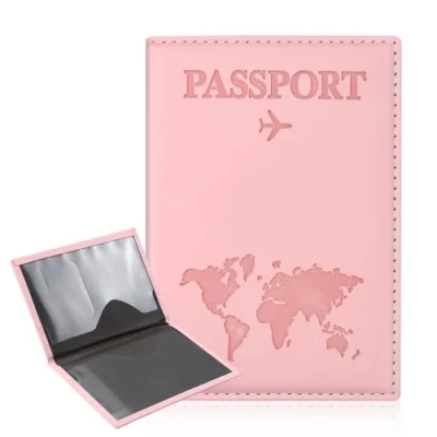 Afbeelding van ILIYAH Paspoorthoes Reisportemonnee Brits paspoortzakje, Roze, Minimalistisch