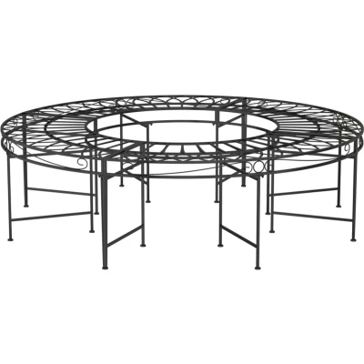 Afbeelding van Boombank rond 160 cm staal zwart