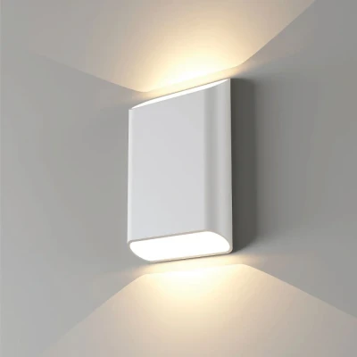 Afbeelding van Artdelight Wandlamp Diaz Wit Led 2 x 6Watt IP65