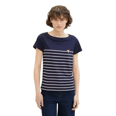 Afbeelding van TOM TAILOR 1041289 T shirt voor dames, 10668 Sky Captain Blue