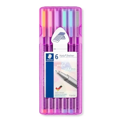 Image de STAEDTLER Fineliner triplus pastel, étui de 6