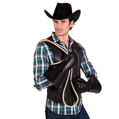 Afbeelding van Boland Handschoenen Western Zwart Volwassenen Mannen Cowboy Indiaan