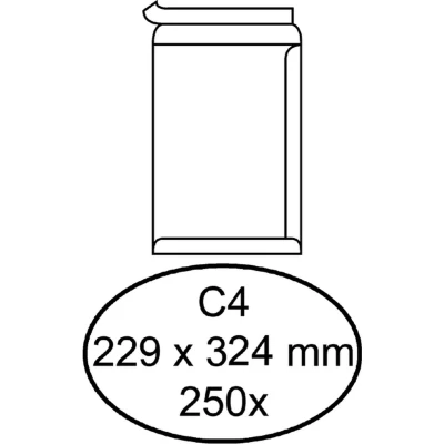 Afbeelding van Envelop Quantore akte C4 229x324mm zelfklevend wit 250stuks