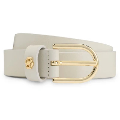 Afbeelding van HUGO BOSS dames Scarlet riem van leer in de kleur Gebroken wit, maat: 100 cm