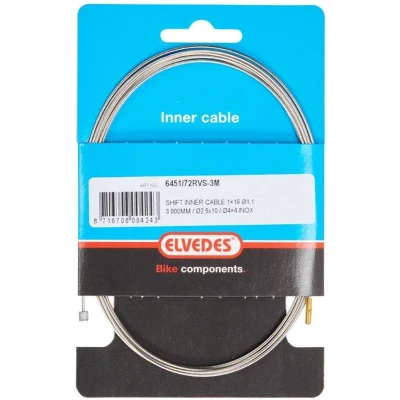 Afbeelding van Elvedes Schakel binnenkabel 2250mm RVS ø1,1mm N/N nippel