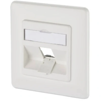 Afbeelding van Metz Connect 130B20D11002KE Netwerkdoos Inbouw (in muur) Inzet met centraalstuk en frame Zonder connectoren 1 poort Zuiver wit (RAL 9010)