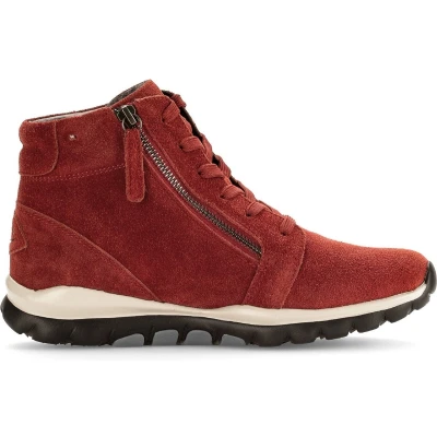 Afbeelding van Gabor Rollingsoft Bequeme Veterboots, Dames, Maat: 41, Dark red Leer