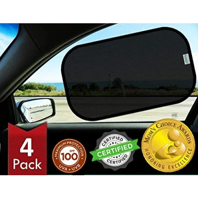 Afbeelding van kinder Fluff Autospray (4 stuks), alleen gecertificeerde auto zonnescherm, blokkeert meer dan 99% uv stralen, 100% beschermingsfactor voor maximale zonwering, Mom&#039;s Choice Gold Award Winner zonwering