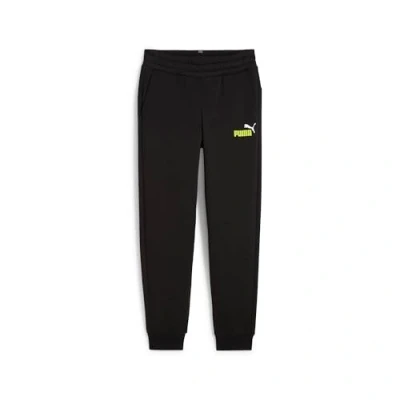 Afbeelding van Puma LOGO Pants Unisex Trainingsbroek voor kinderen, Maat: 116, Black/lime sheen