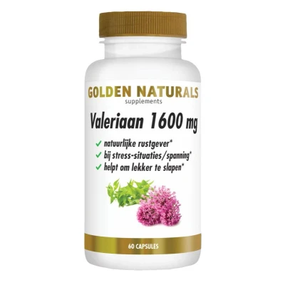 Afbeelding van Golden Naturals Valeriaan 1600mg Capsules