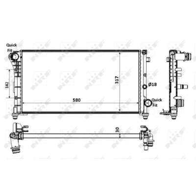 Afbeelding van Radiateur NRF 58237