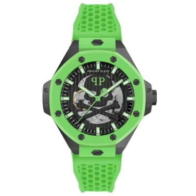 Afbeelding van Philipp Plein $Keleton Royal PWPFA0624 Horloge Siliconen Groen Ø 46 mm