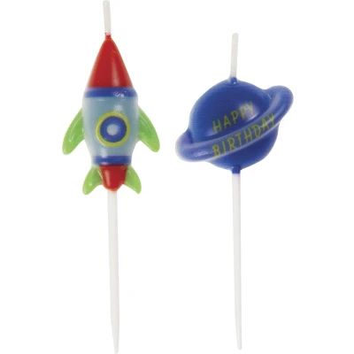 Afbeelding van Taartkaarsjes Outer Space 6 stuks