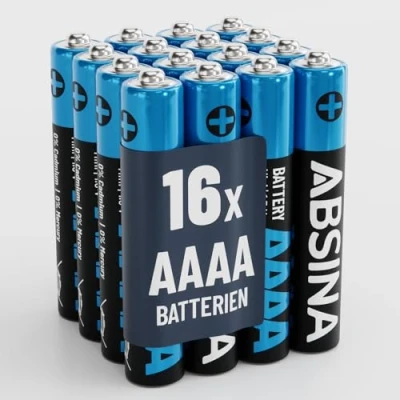 Afbeelding van ABSINA 16 stuks AAAA batterijen voor Surface Pen, tabletpen en nog veel meer 1,5 V alkaline mini LR61 E96 AAA
