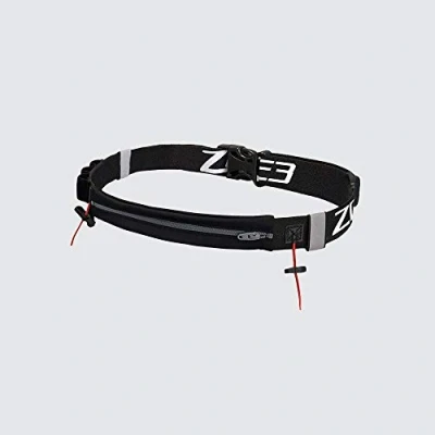 Image de ZONE3 Men Endurance Ceinture numérotée avec pochette en lycra et gel énergétique Noir Taille unique