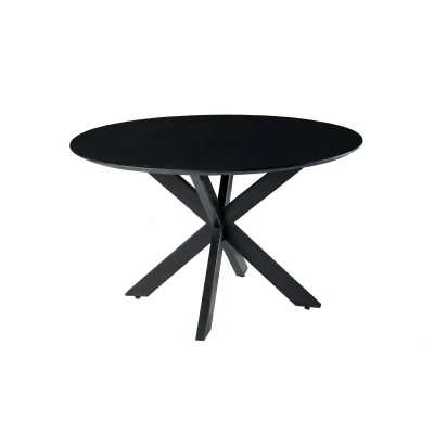 Afbeelding van Eettafel Oslo Rond Zwart 130 cm