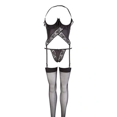 Afbeelding van Cottelli Plus Size Mooi Verfijnd Open Beha met Licht Gevoerde Cups voor een Eerste Klas Uitstraling Maat 85E Zwart