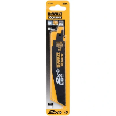 Afbeelding van DeWalt Accessoires DT2301L QZ Reciprozaagblad 152mm x 2.5mm (5 stuks)