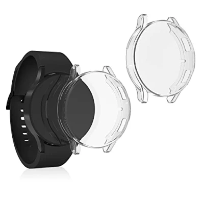 Afbeelding van kwmobile 2x hoes geschikt voor Samsung Galaxy Watch 4 (40mm) Hoesje Cover van silicone activity tracker In transparant