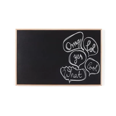 Afbeelding van Bi Office Mediterranean Gips schoolbord met frame van grenenhout, 385 x 285 mm