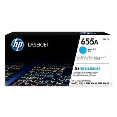 Image de HP 655A Toner LaserJet cyan authentique